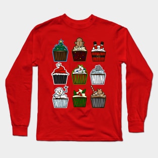 Christmas Cupcakes Long Sleeve T-Shirt